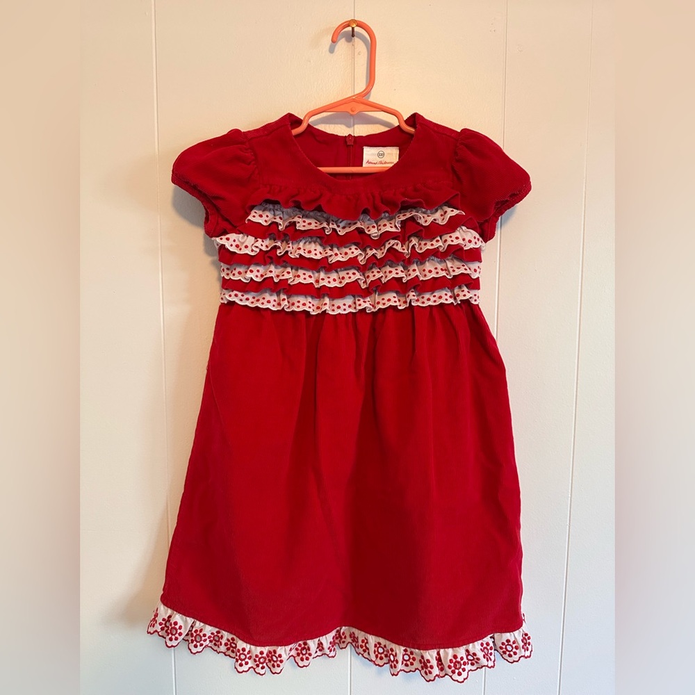 Hanna Andersson Bright Red Ruffle Dress